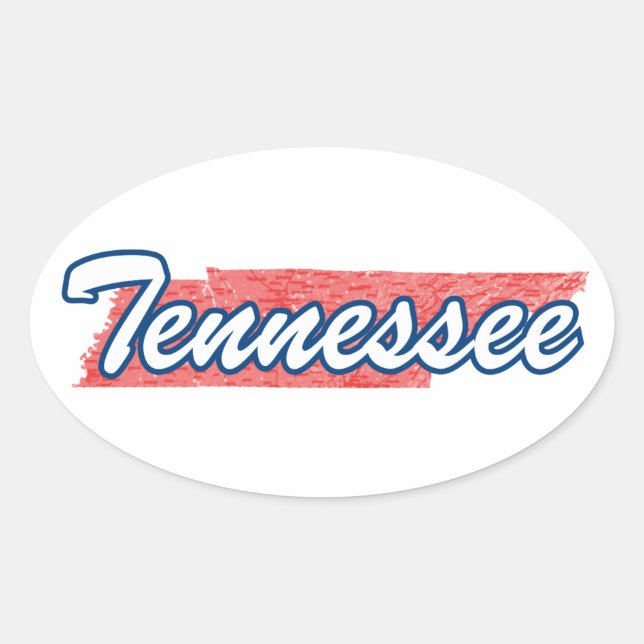 Tennessee Oval Sticker (Front)