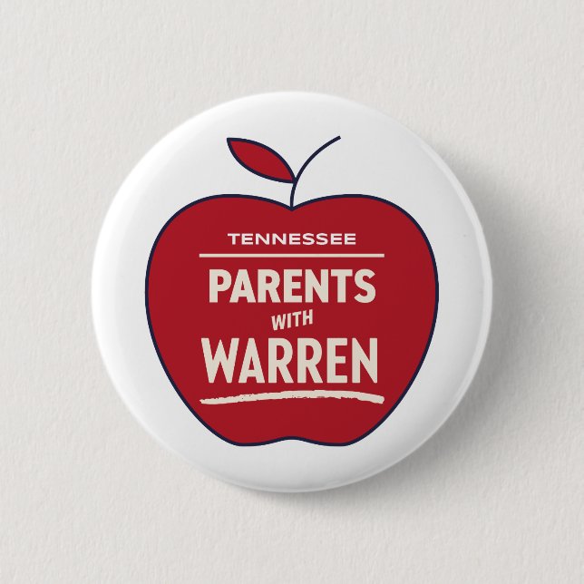 Tennessee Parents With Elizabeth Warren 2 Inch Round Button (Front)