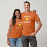 Tennessee Pickleball Club Partner Name Custom T-Shirt<br><div class="desc">Show off your love of Tennessee pickleball (easily change state name and shirt colour) with this awesome pickleball shirt for clubs, teams, partners or everyday court wear. Just add your 3 lines of custom text to make a totally unique pickleball shirt. Great for tournaments, matching club shirts or to give...</div>