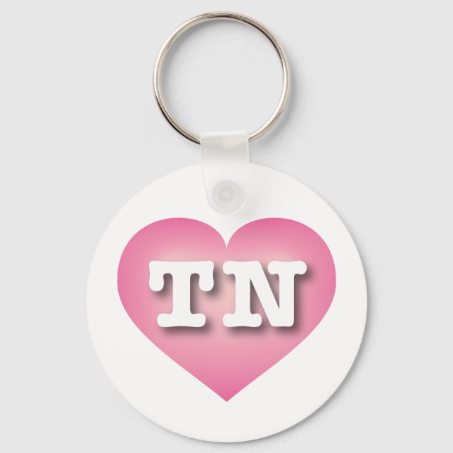Tennessee Pink Fade Heart - I love TN Keychain (Front)