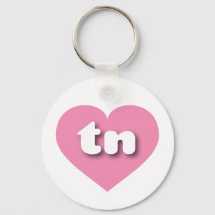 Tennessee pink heart - I love tn Keychain