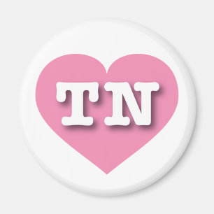 Tennessee Pink Heart - I love TN Magnet