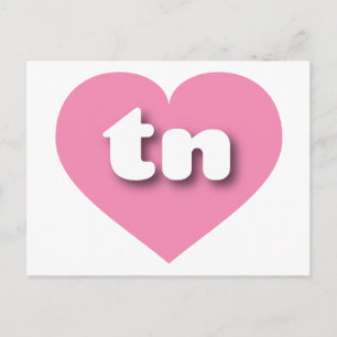 Tennessee pink heart - I love tn Postcard