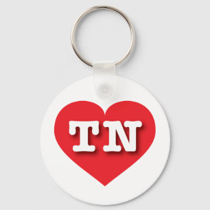 Tennessee Red Heart - I love TN Keychain