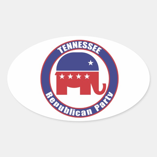 Tennessee Republican Party Oval Sticker (Front)
