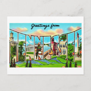  Tennessee Retro State Postcard