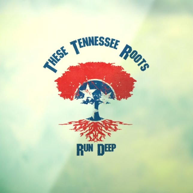 Tennessee Roots Flag Tree Window Cling (Sheet 3)