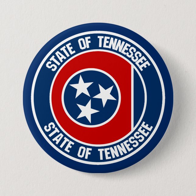 Tennessee Round Emblem 3 Inch Round Button (Front)