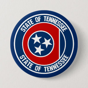 Tennessee Round Emblem 3 Inch Round Button