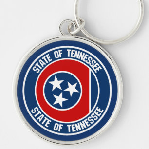 Tennessee Round Emblem Keychain