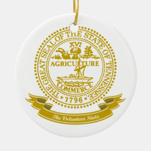 Tennessee Seal Ceramic Ornament