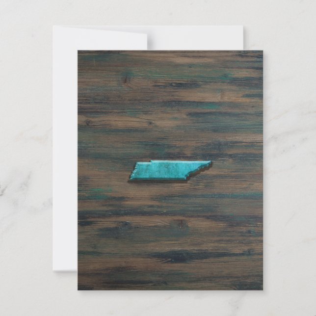 Tennessee Shape Teal Thank You Card (Front)