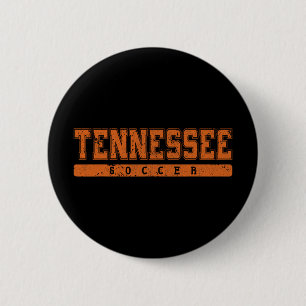 Tennessee Soccer Orange Vintage Text 2 Inch Round Button