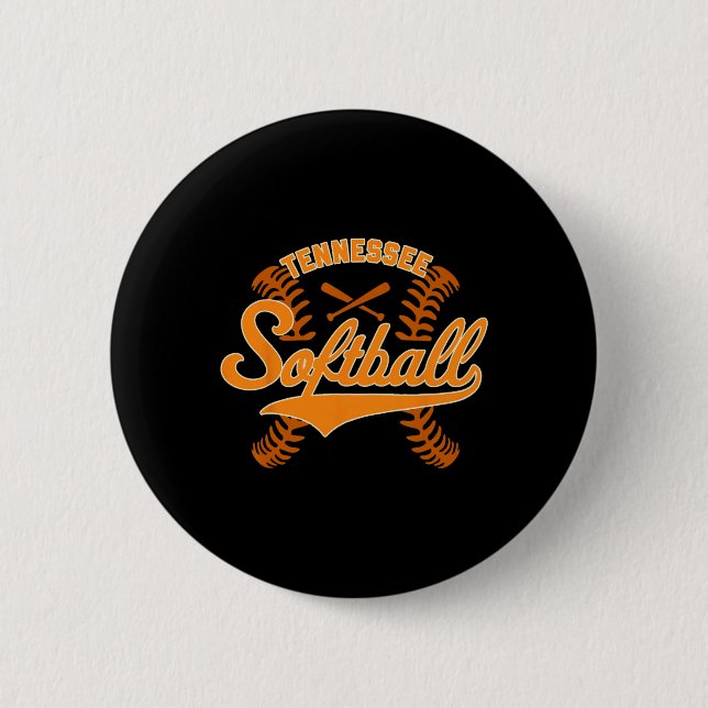 Tennessee Softll  2 Inch Round Button (Front)