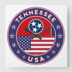 Tennessee Square Wall Clock