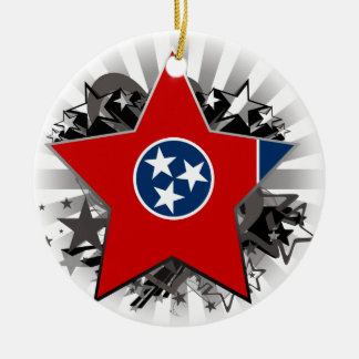 Tennessee Star Ceramic Ornament