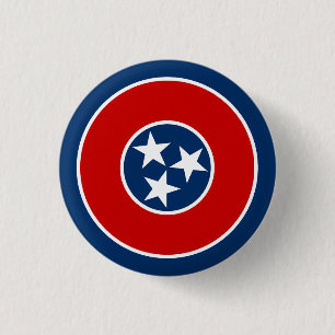 Tennessee State Flag 1 Inch Round Button