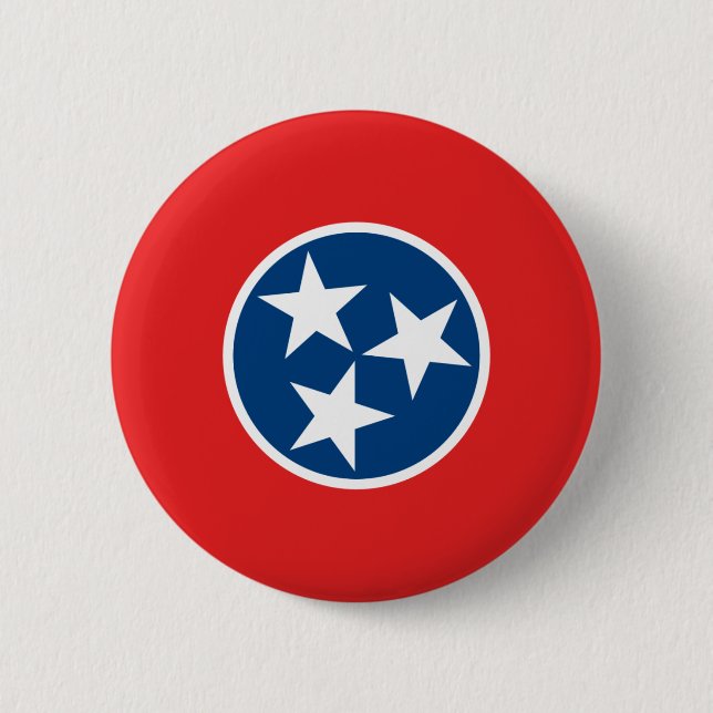 Tennessee State Flag 2 Inch Round Button (Front)