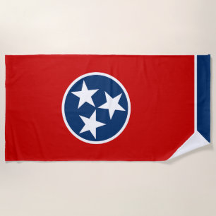 Tennessee State Flag Beach Towel