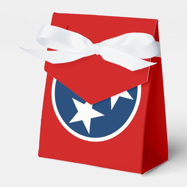 Tennessee State Flag Blue White Stars Favor Box (Front Side)
