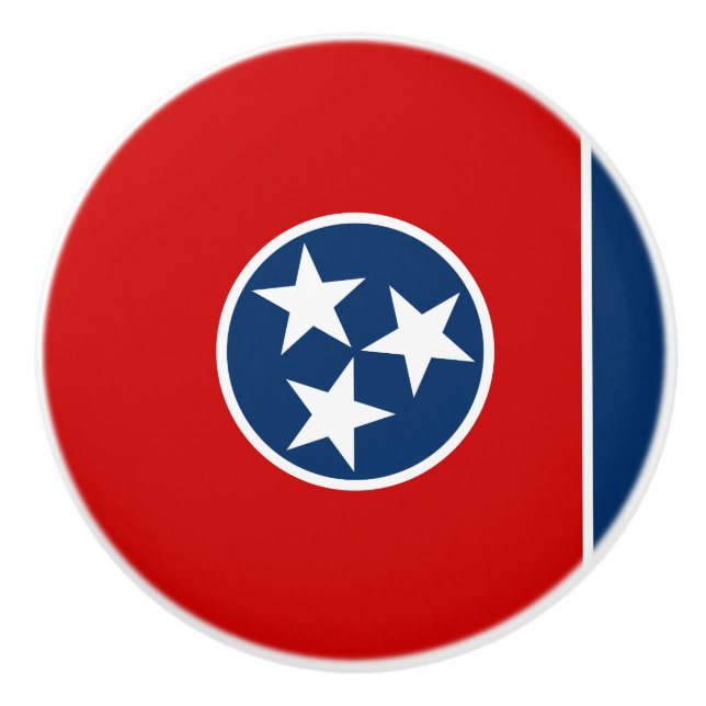 Tennessee State Flag Ceramic Knob (Front)