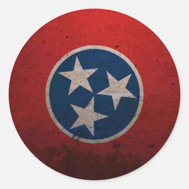 Tennessee State Flag Classic Round Sticker (Front)
