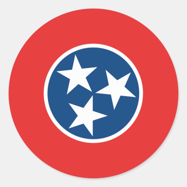 Tennessee State Flag Classic Round Sticker (Front)