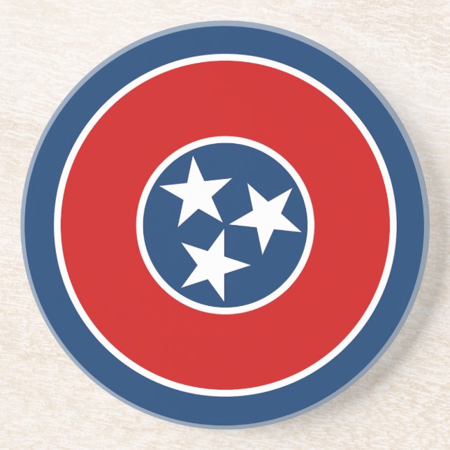 Tennessee State Flag Coaster (Front)