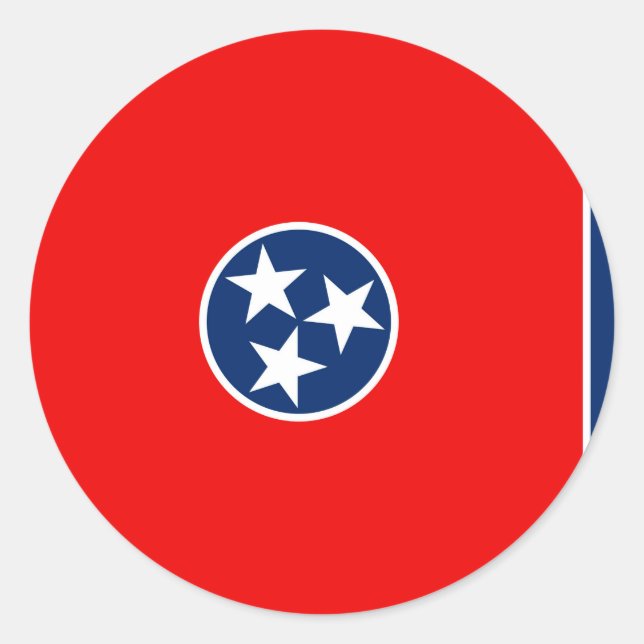 Tennessee State Flag Design Classic Round Sticker (Front)