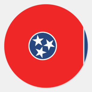 Tennessee State Flag Design Classic Round Sticker