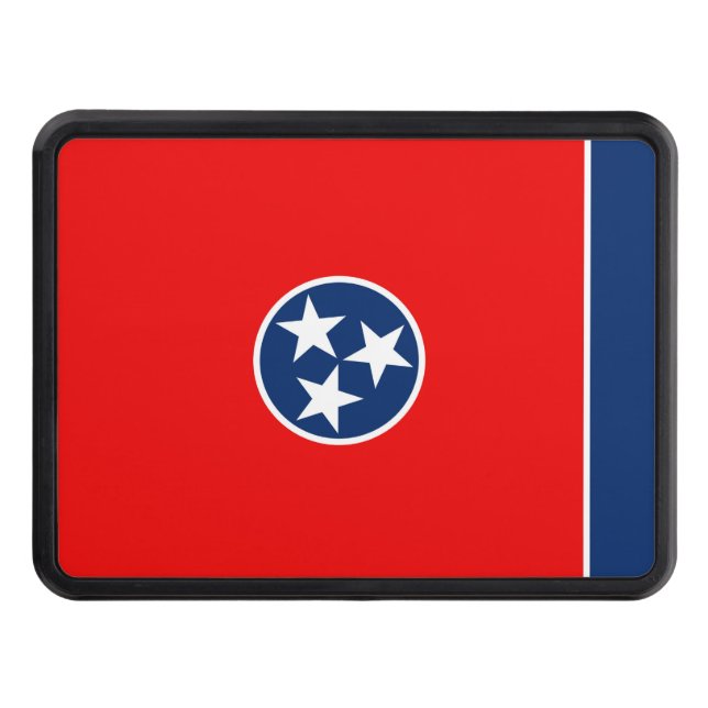Tennessee State Flag Design Decor Trailer Hitch Cover (Front)