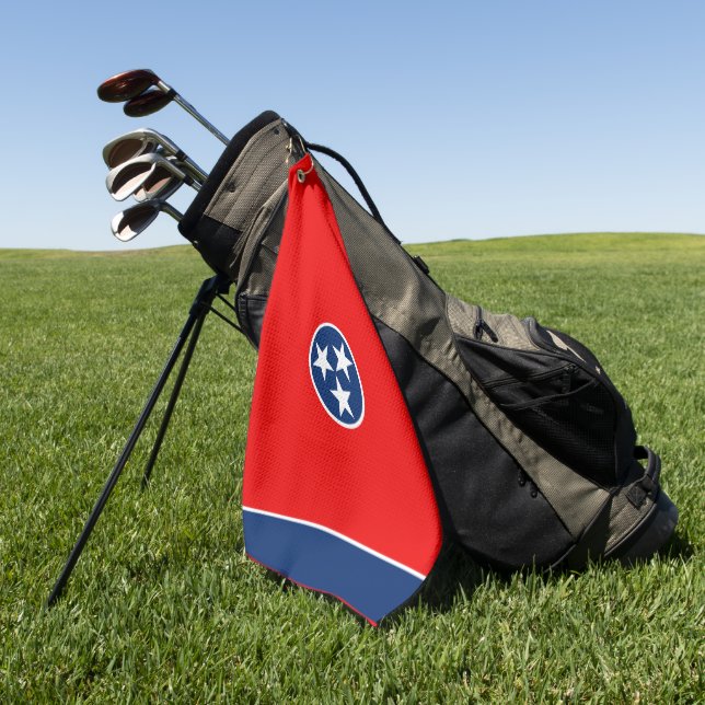 Tennessee State Flag Design on a  Golf Towel (Green)