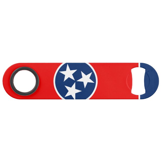 Tennessee State Flag Design Speed Bottle Opener (Front (Horizontal))
