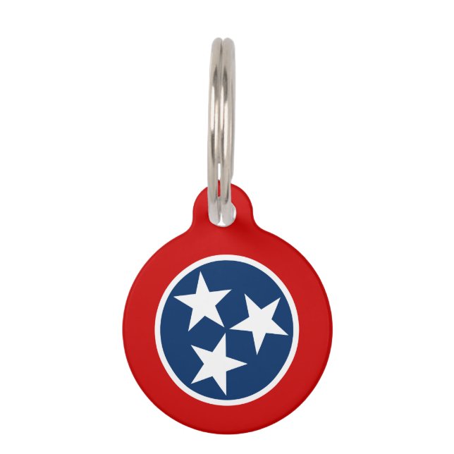Tennessee State Flag Pet Tag (Back)