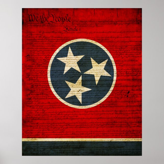 Tennessee State Flag Poster (Front)