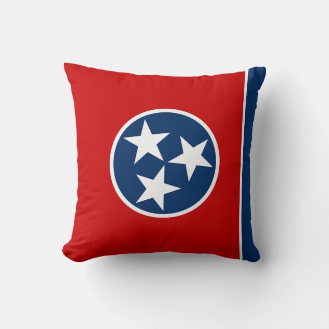 Tennessee State Flag Throw Pillow (Front)