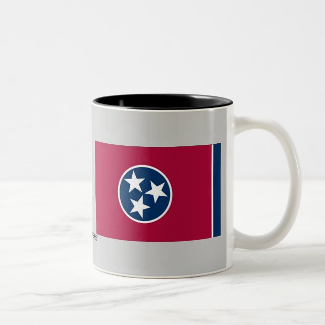 Tennessee State Flag Two-Tone Coffee Mug (Right)