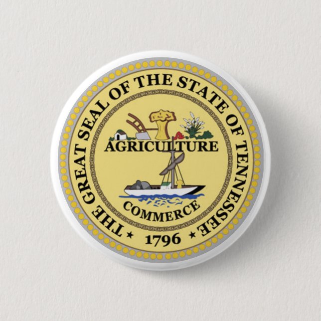Tennessee State Seal 2 Inch Round Button (Front)