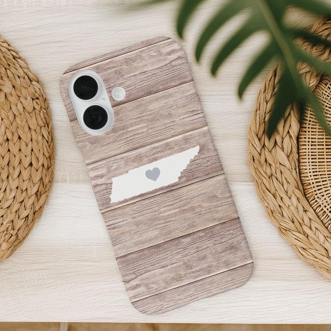 Tennessee State Silhouette Rustic Wood Look Case-Mate iPhone Case (Creator Uploaded)