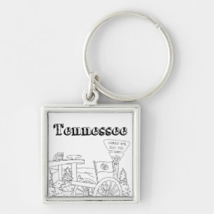 Tennessee State Symbols Volunteer State Images Keychain
