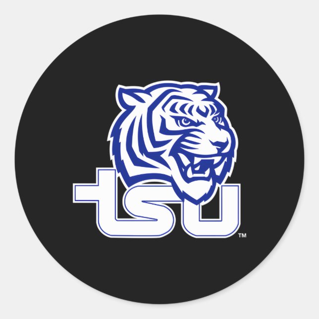 Tennessee State Tigers Icon Blue Classic Round Sticker (Front)