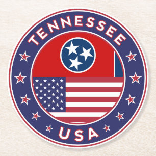 Tennessee sticker, phone case, tote bag, clock round paper coaster