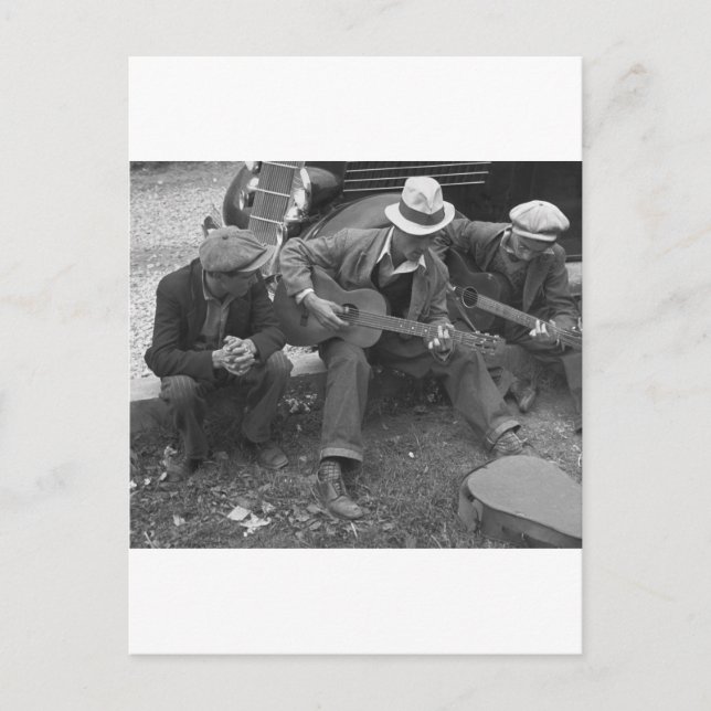 Tennessee Street Musicians, 1930s Postcard (Front)