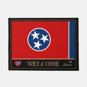 Tennessee & Tennessee Flag house mat /sports USA