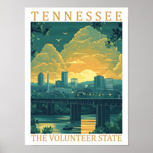 Tennessee the Volunteer State USA Travel Place Poster