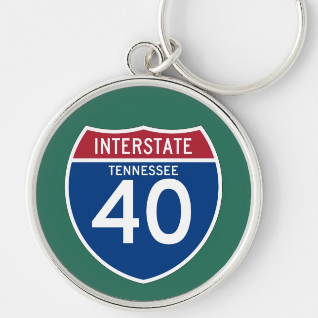 Tennessee TN I-40 Interstate Highway Shield - Keychain (Front)