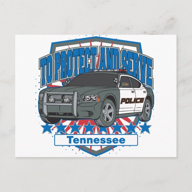 Tennessee To Protect and Serve Police Squad Car Postcard (Front)