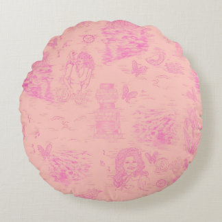 Tennessee Toile (Dolly Parton Toile) Round Pillow