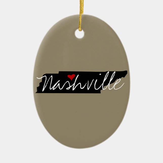 Tennessee Town Ceramic Ornament (Front)