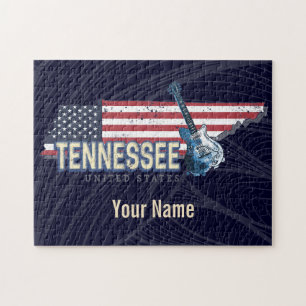 Tennessee United States Retro State Vintage USA Lu Jigsaw Puzzle